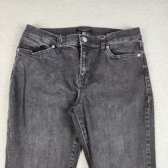 Banana Republic Jeans Women's 31/12 Bootcut Black Denim Pants Stretch Flare - Picture 9 of 13